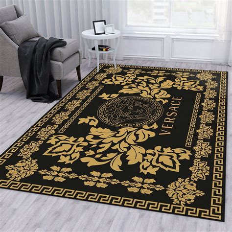 versace floor rug|versace rug black and gold.